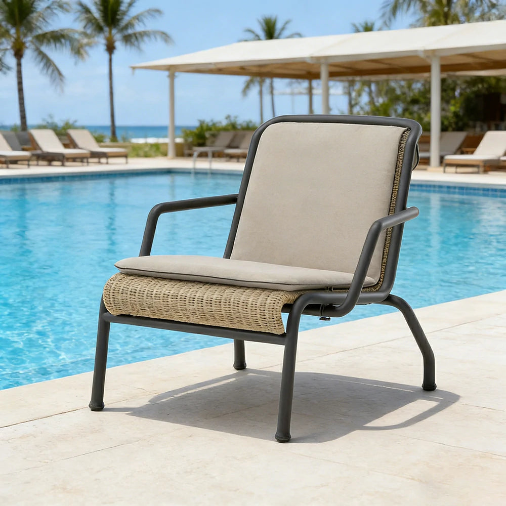LIVARA Sofa Chair - 2.0mm Aluminium Frame, UV and Rust-Resistant Finish, Quick-Dry Cushion, Indoor and Outdoor Use