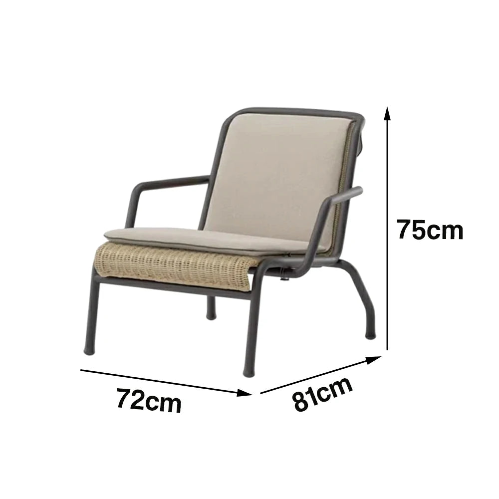 LIVARA Sofa Chair - 2.0mm Aluminium Frame, UV and Rust-Resistant Finish, Quick-Dry Cushion, Indoor and Outdoor Use