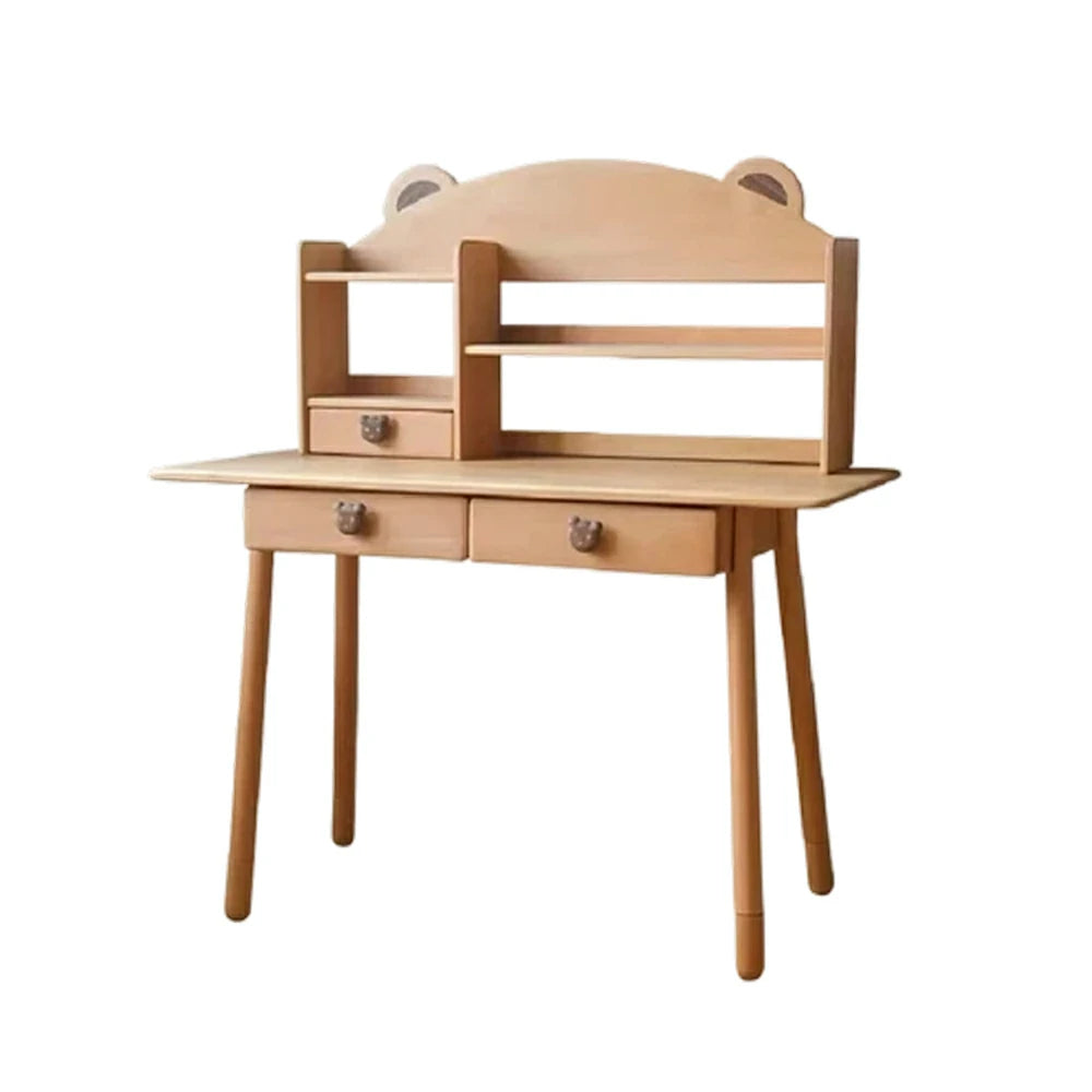 LIVARA 105cm Kids Study Desk, Height Adjustable Design, Solid Wood Construction, Rounded Edges with Eco-Friendly Finish