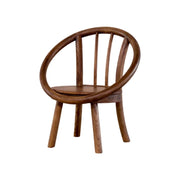 LIVARA Kids Wooden Chair, Ergonomic Back Support, Solid Wood Construction, Rounded Edges with Natural Wood Wax Oil Finish - Walnut