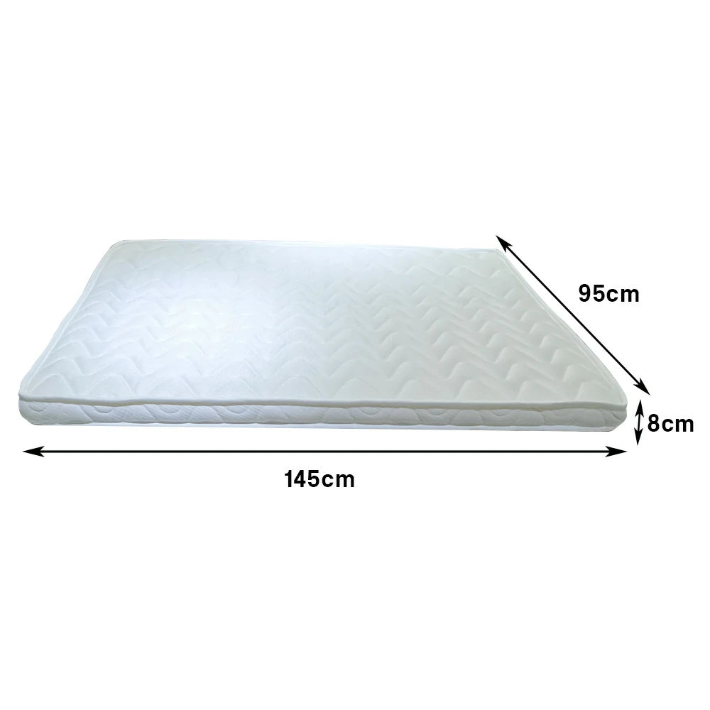 LIVARA Foldable Bunk Bed Cushion Mattress 8cm - Multi-Layer Latex & Coconut Fibre, 3D Breathable Fabric, Safety-Edge Design, Lightweight & Easy Storage