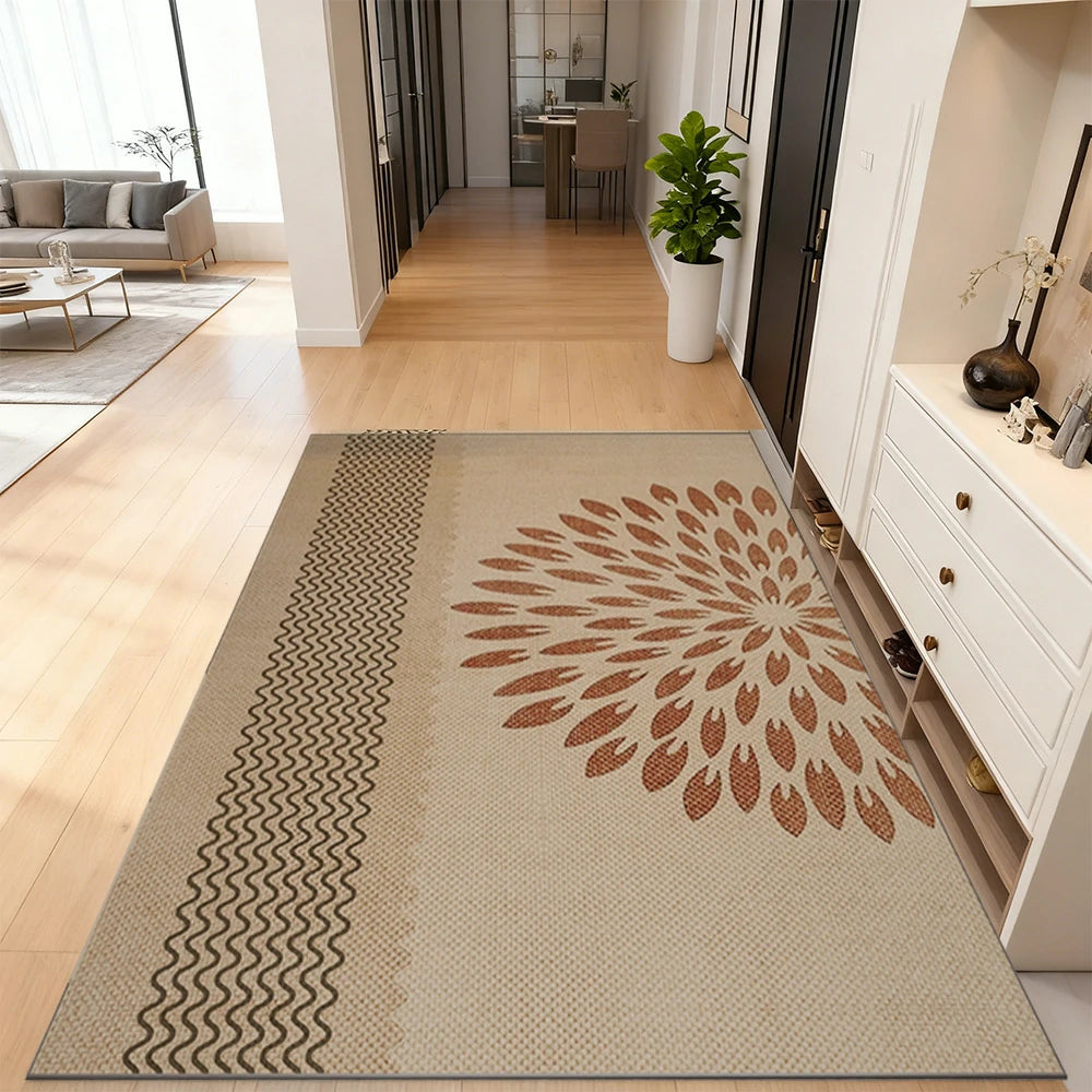 LIVARA Floor Rugs 160/200cm Non-Fraying, Customizable, High-Density Weave, Stain-Resistant, Anti-Slip Backing