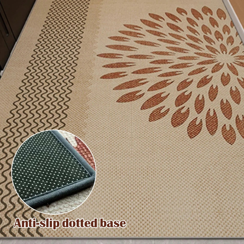 LIVARA Floor Rugs 160/200cm Non-Fraying, Customizable, High-Density Weave, Stain-Resistant, Anti-Slip Backing