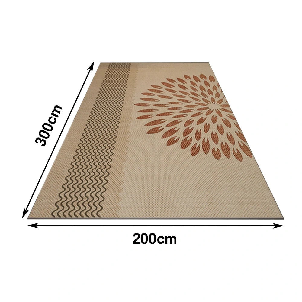 LIVARA Floor Rugs 160/200cm Non-Fraying, Customizable, High-Density Weave, Stain-Resistant, Anti-Slip Backing