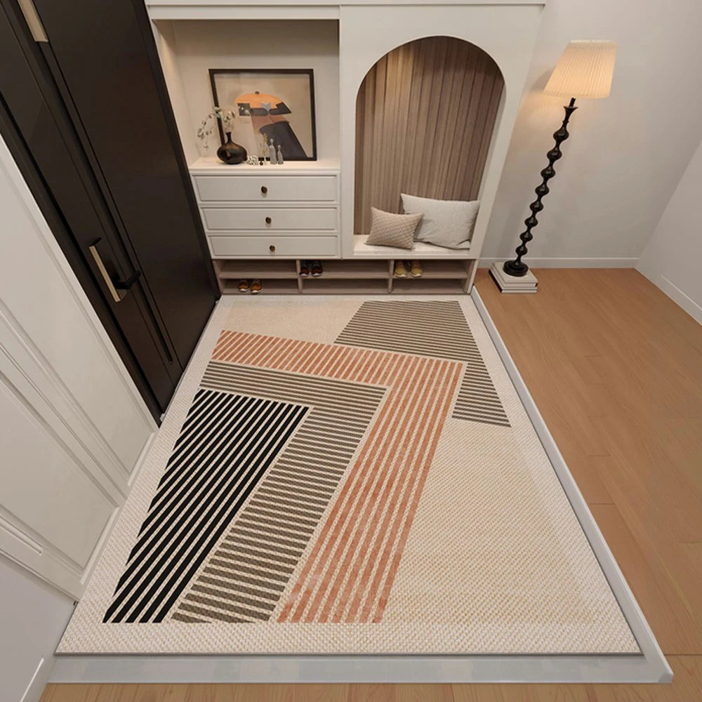 LIVARA Floor Rugs 160/200cm Belgian Velvet, Non-Fraying, Soft and Dense, Easy to Clean, Anti-Slip Backing