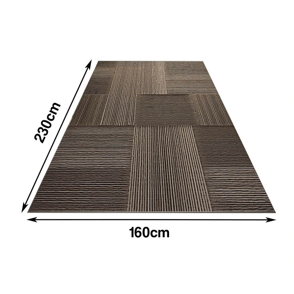 LIVARA Floor Rugs 160/200cm High-Density Weave, Non-Fraying, Durable, Easy to Clean, Anti-Slip Backing