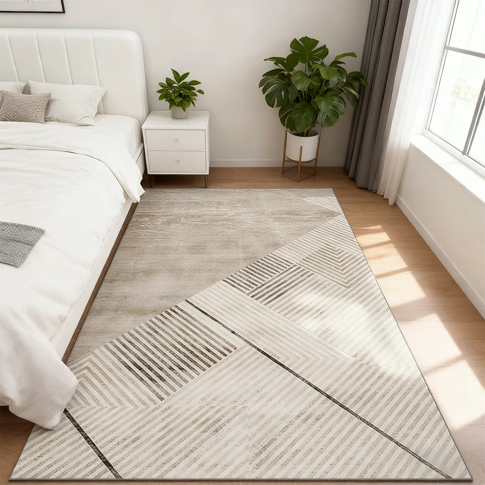 LIVARA Floor Rugs 160/200cm Belgian Velvet, Soft Texture, High-Density, Wear-Resistant, Anti-Slip Backing