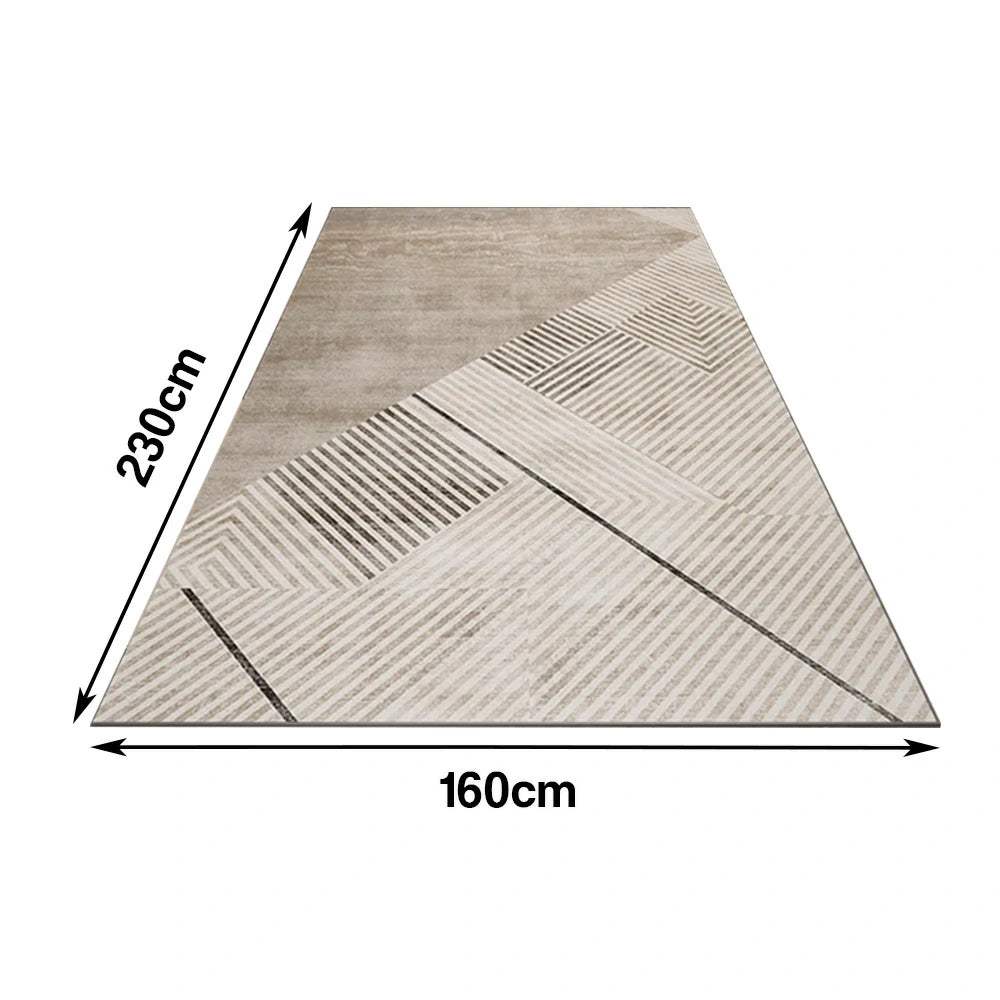 LIVARA Floor Rugs 160/200cm Belgian Velvet, Soft Texture, High-Density, Wear-Resistant, Anti-Slip Backing