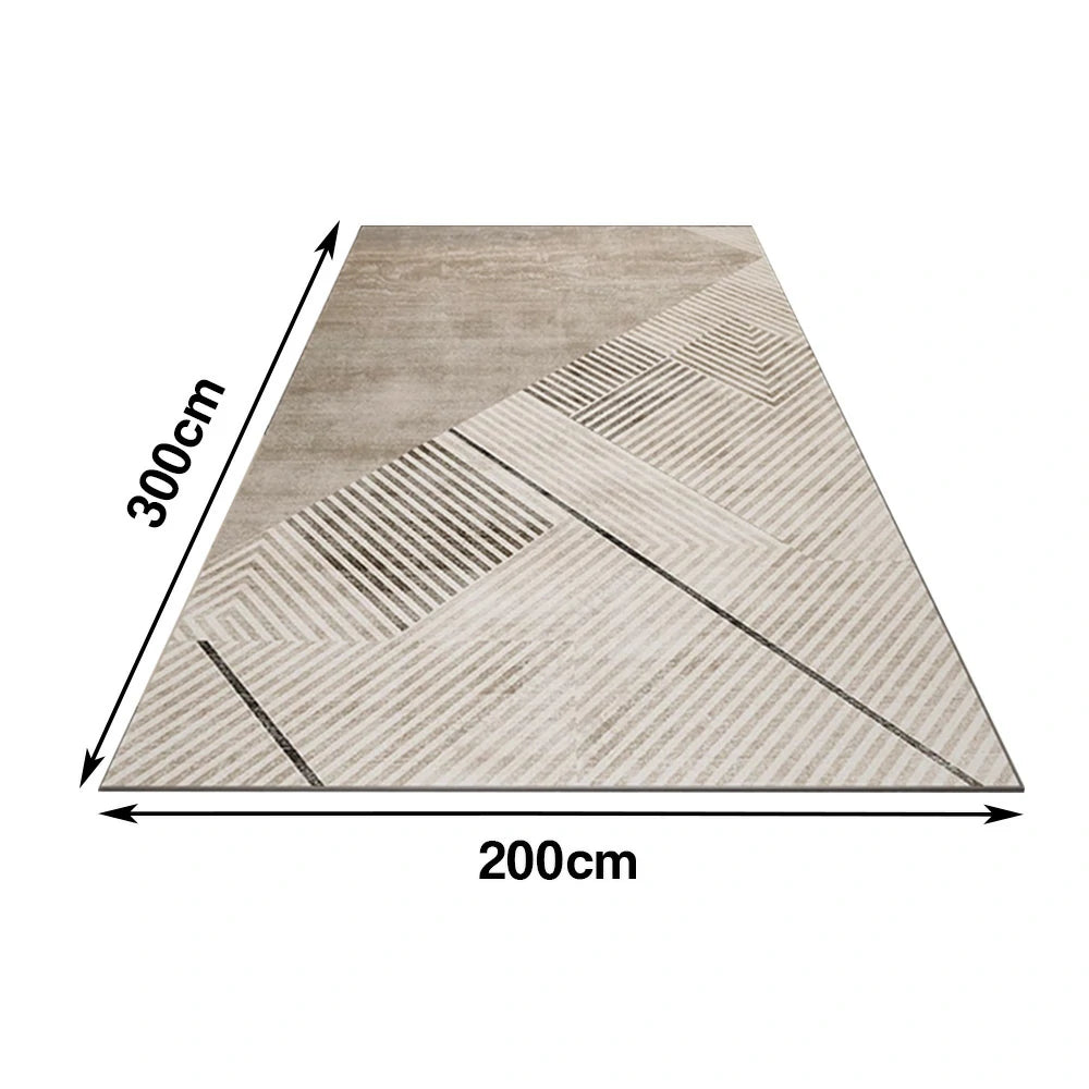 LIVARA Floor Rugs 160/200cm Belgian Velvet, Soft Texture, High-Density, Wear-Resistant, Anti-Slip Backing