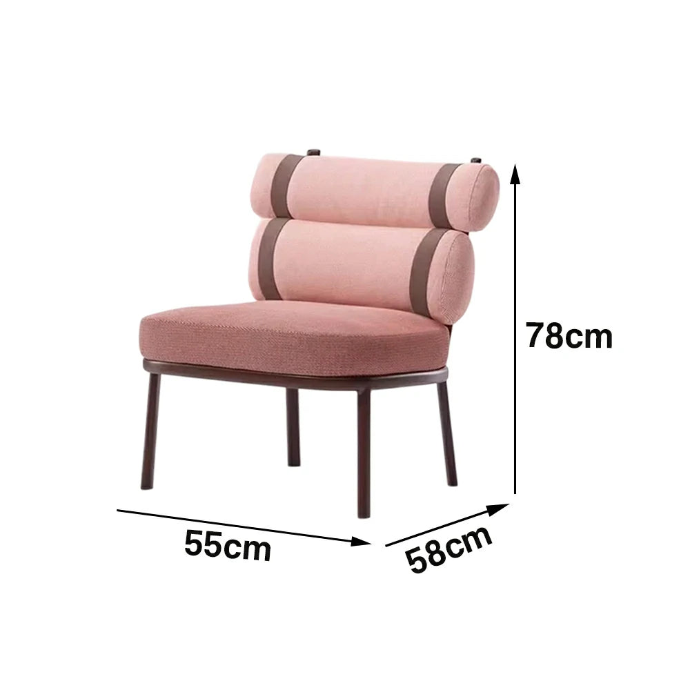LIVARA Aluminium Lounge Chair - Dual-Layer Ergonomic Backrest, Full Aluminium Frame, Soft Woven Cushion, Modern Armless Design