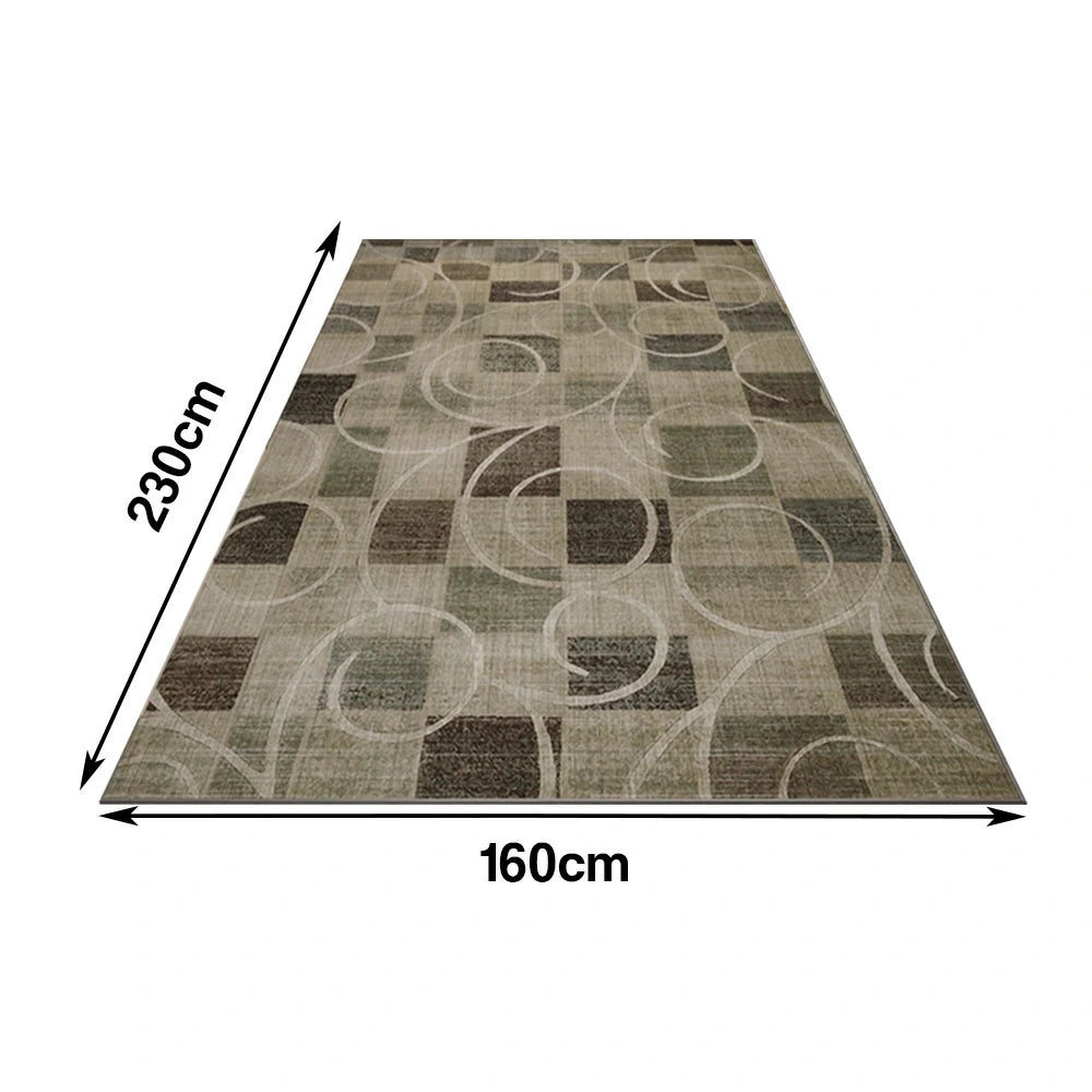 LIVARA Floor Rugs 160/200cm Belgian Velvet, High-Density Weave, Non-Fraying, Anti-Slip Backing