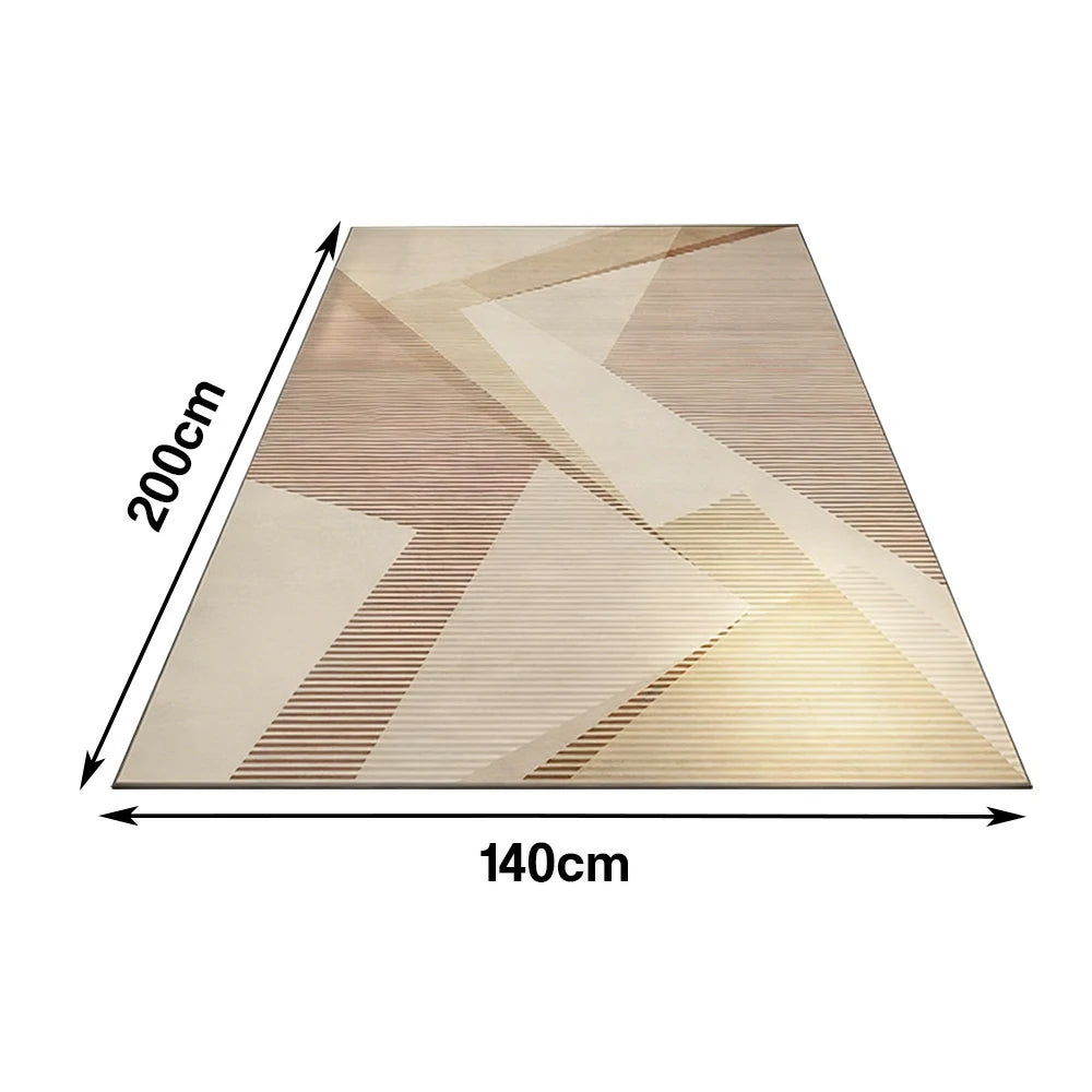 LIVARA Floor Rugs 140/160cm Belgian Velvet, High-Density, Durable, Stain-Resistant, Anti-Slip Backing