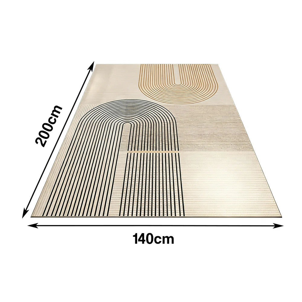 LIVARA Floor Rugs 140/160cm Belgian Velvet, High-Density Weave, Soft, Stain-Resistant, Anti-Slip Backing