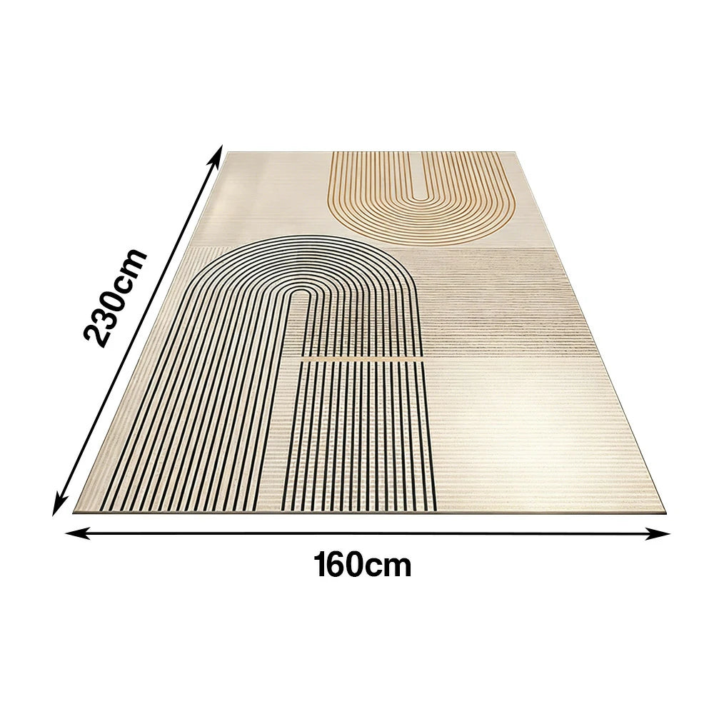 LIVARA Floor Rugs 140/160cm Belgian Velvet, High-Density Weave, Soft, Stain-Resistant, Anti-Slip Backing