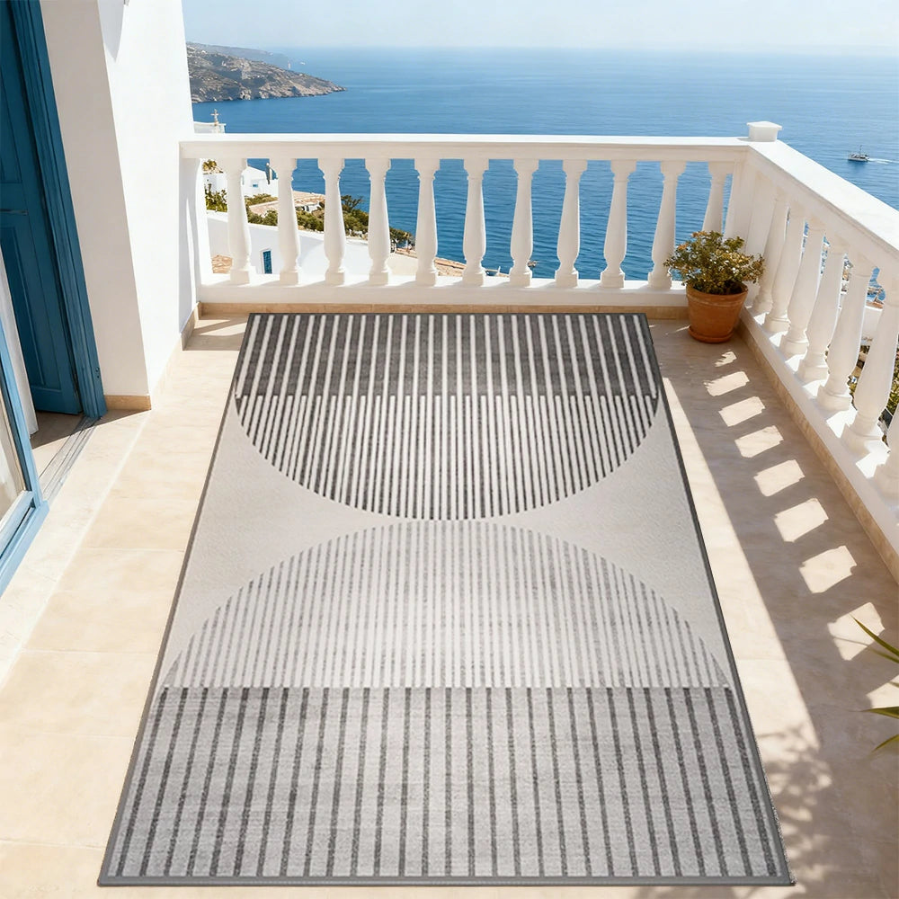 LIVARA Floor Rugs 140/160cm Non-Fraying, Soft Texture, Stain-Resistant, High-Density Weave, Anti-Slip Backing