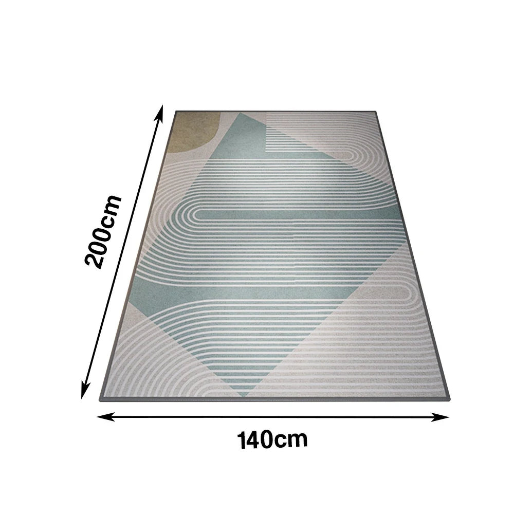 LIVARA Floor Rugs 140/160cm Belgian Velvet, Non-Fraying, Easy to Clean, High-Density Weave, Anti-Slip Backing