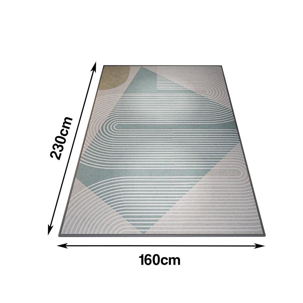 LIVARA Floor Rugs 140/160cm Belgian Velvet, Non-Fraying, Easy to Clean, High-Density Weave, Anti-Slip Backing