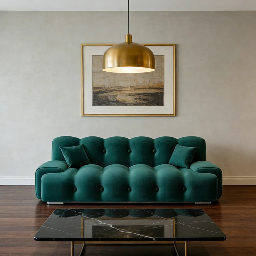 LIVARA 160/180cm Sofa Bed, 3-Position Adjustable Backrest, Milk Velvet Upholstery, High-Density Foam, Hidden Support Legs - Green