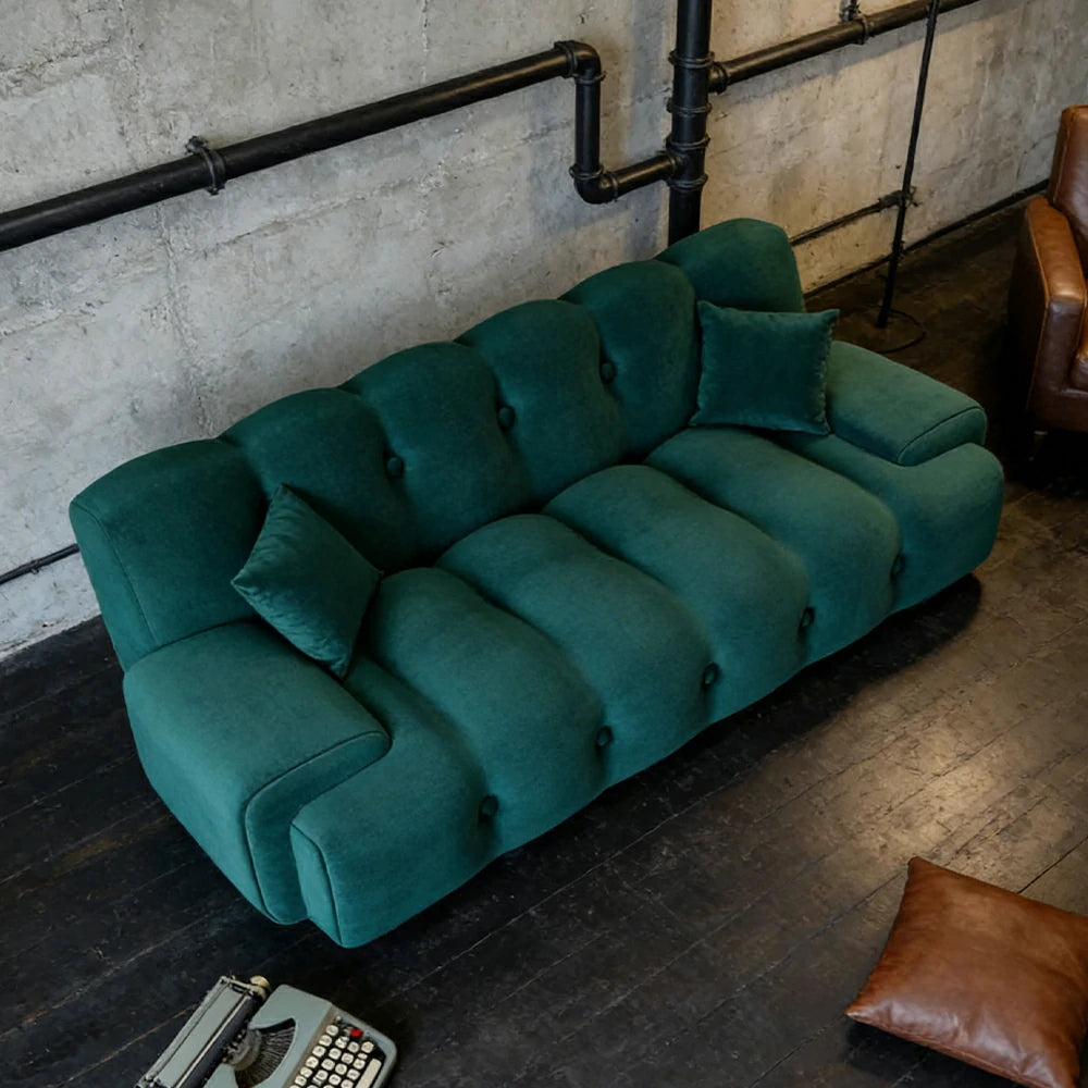 LIVARA 160/180cm Sofa Bed, 3-Position Adjustable Backrest, Milk Velvet Upholstery, High-Density Foam, Hidden Support Legs - Green