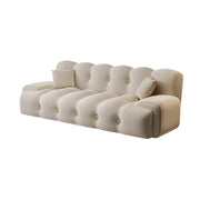 LIVARA 160/180cm Sofa Bed, 3-Position Adjustable Backrest, Milk Velvet Upholstery, High-Density Foam, Hidden Support Legs - Beige