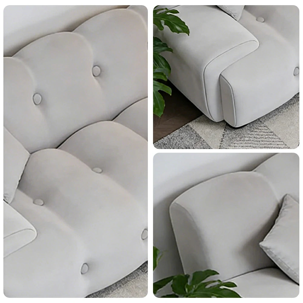 LIVARA 160/180cm Sofa Bed, 3-Position Adjustable Backrest, Milk Velvet Upholstery, High-Density Foam, Hidden Support Legs - Grey