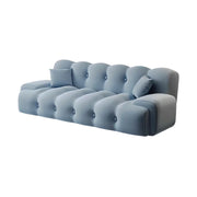 LIVARA 160/180cm Sofa Bed, 3-Position Adjustable Backrest, Milk Velvet Upholstery, High-Density Foam, Hidden Support Legs - Blue