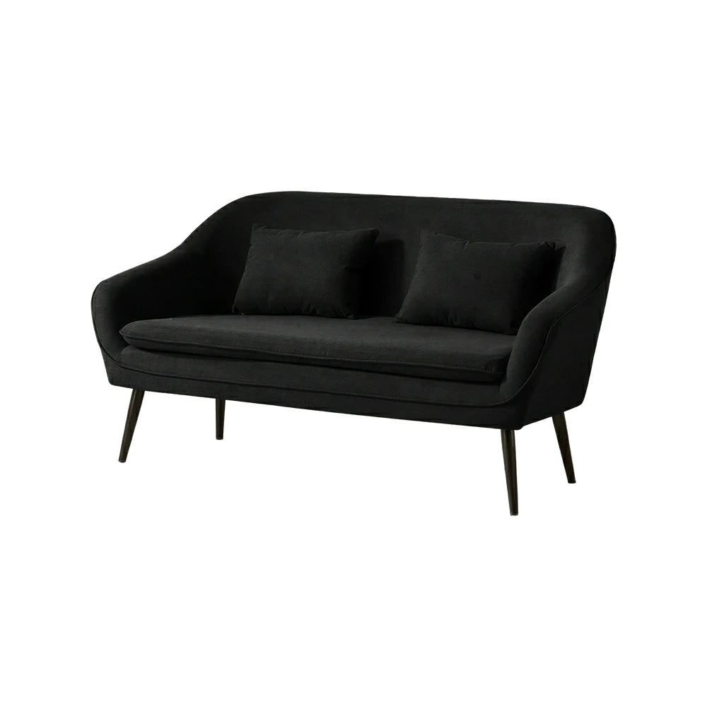 LIVARA Corduroy Sofa - Modern Living Room Lounge Couch - Black