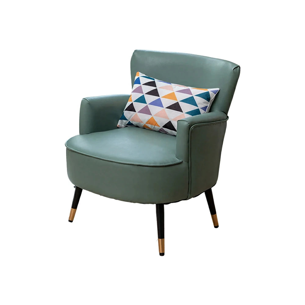 LIVARA Leather Sofa - Modern Living Room Lounge Couch - Cyan