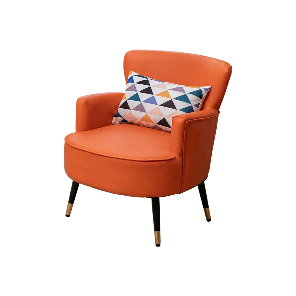 LIVARA Leather Sofa - Modern Living Room Lounge Couch - Orange