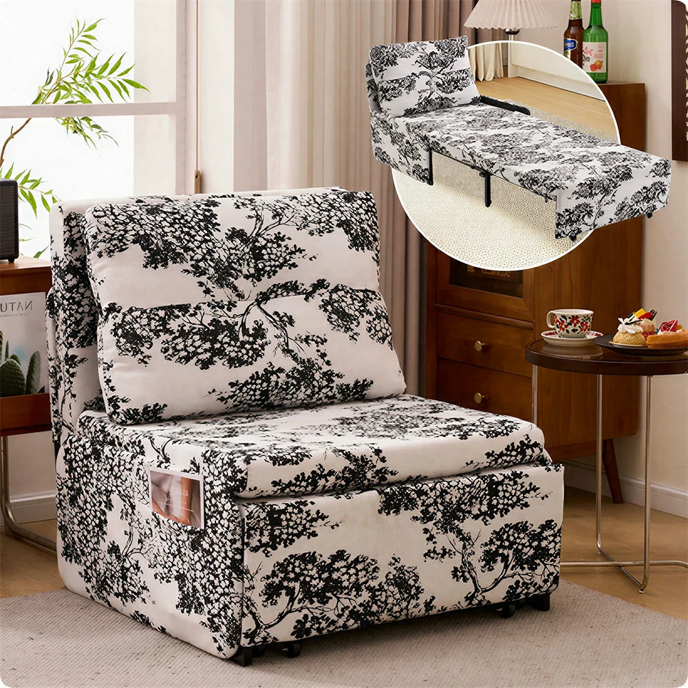 LIVARA Chenille Extendable Sofa - Multifunctional Living Room Lounge Couch - Bayberry