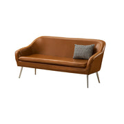 LIVARA Waxed Leather Sofa - Classic Living Room Lounge Couch - Brown