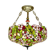 LIVARA European Vintage Stained Glass Chandelier Handcrafted Multi-Light Design 50cm Bedroom Dining Hallway Staircase