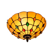 LIVARA Colorful Bead Stained Glass Ceiling Light Handcrafted Vintage Ambient Lighting 30/40cm Living Room Bedroom Dining