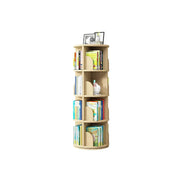 LIVARA Kids Rotating Bookshelf - 360 Degree Multi-Tier Book Storage Space Saving Organiser 46cm - Natural Wood
