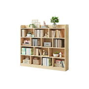 LIVARA Kids Bookshelf - Four-Tier Solid Wood Storage Shelf 180cm for Bedroom Reading Room - Natural Wood