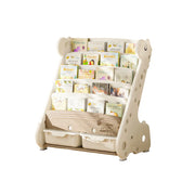 LIVARA Kids Book and Toy Storage Cabinet with Open Shelves and Storage Boxes for Kids Room and Learning Space