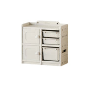 LIVARA Kids Storage Cabinet with Open Storage and Drawer Boxes 73x33x67cm for Kids Room and Playroom