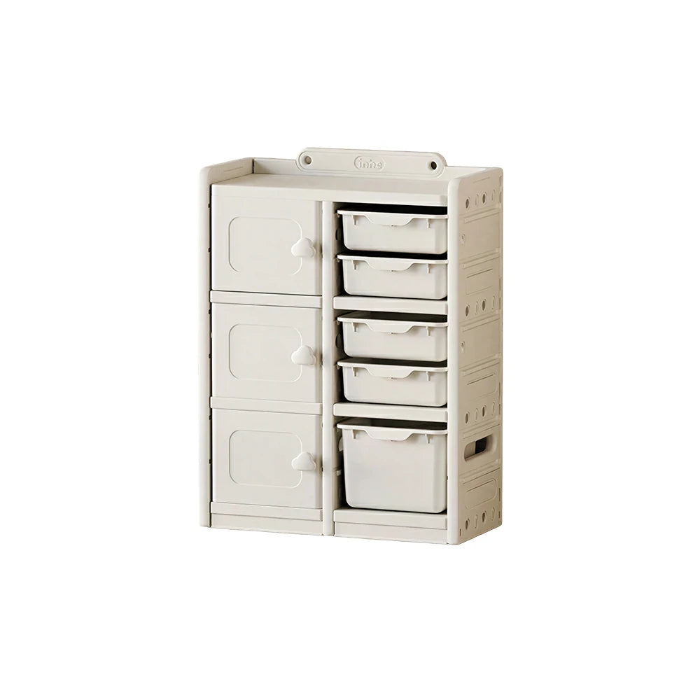 LIVARA Kids Storage Cabinet with Open Storage and Drawer Boxes 73x33x94cm for Kids Room and Playroom