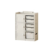 LIVARA Kids Storage Cabinet with Open Storage and Drawer Boxes 73x33x94cm for Kids Room and Playroom