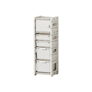 LIVARA Kids Storage Cabinet with Open Storage and Drawer Boxes 37x33x108cm for Kids Room and Playroom