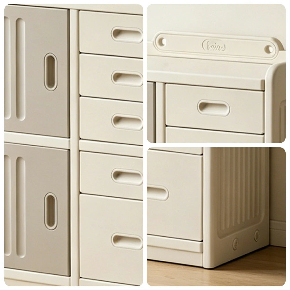 LIVARA Kids Storage Cabinet with Large Capacity Storage and Feeding Platform for Kids Room Living Room and Nursery