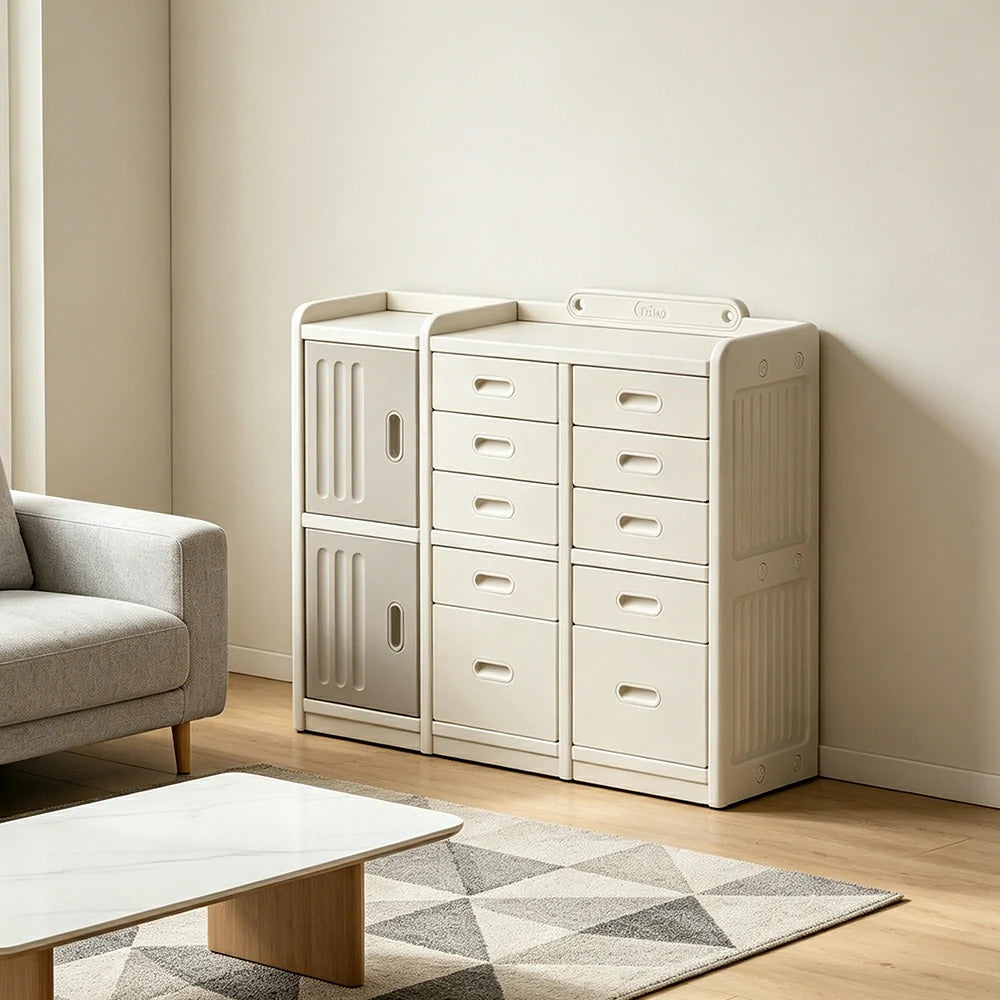 LIVARA Kids Toy Storage Cabinet with Adjustable Shelves and Multi-layer Storage for Kids Room and Playroom