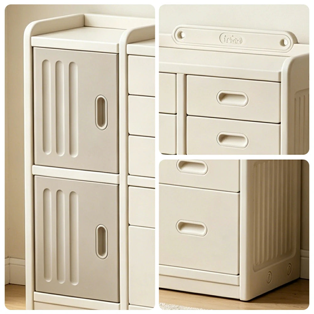 LIVARA Kids Toy Storage Cabinet with Adjustable Shelves and Multi-layer Storage for Kids Room and Playroom