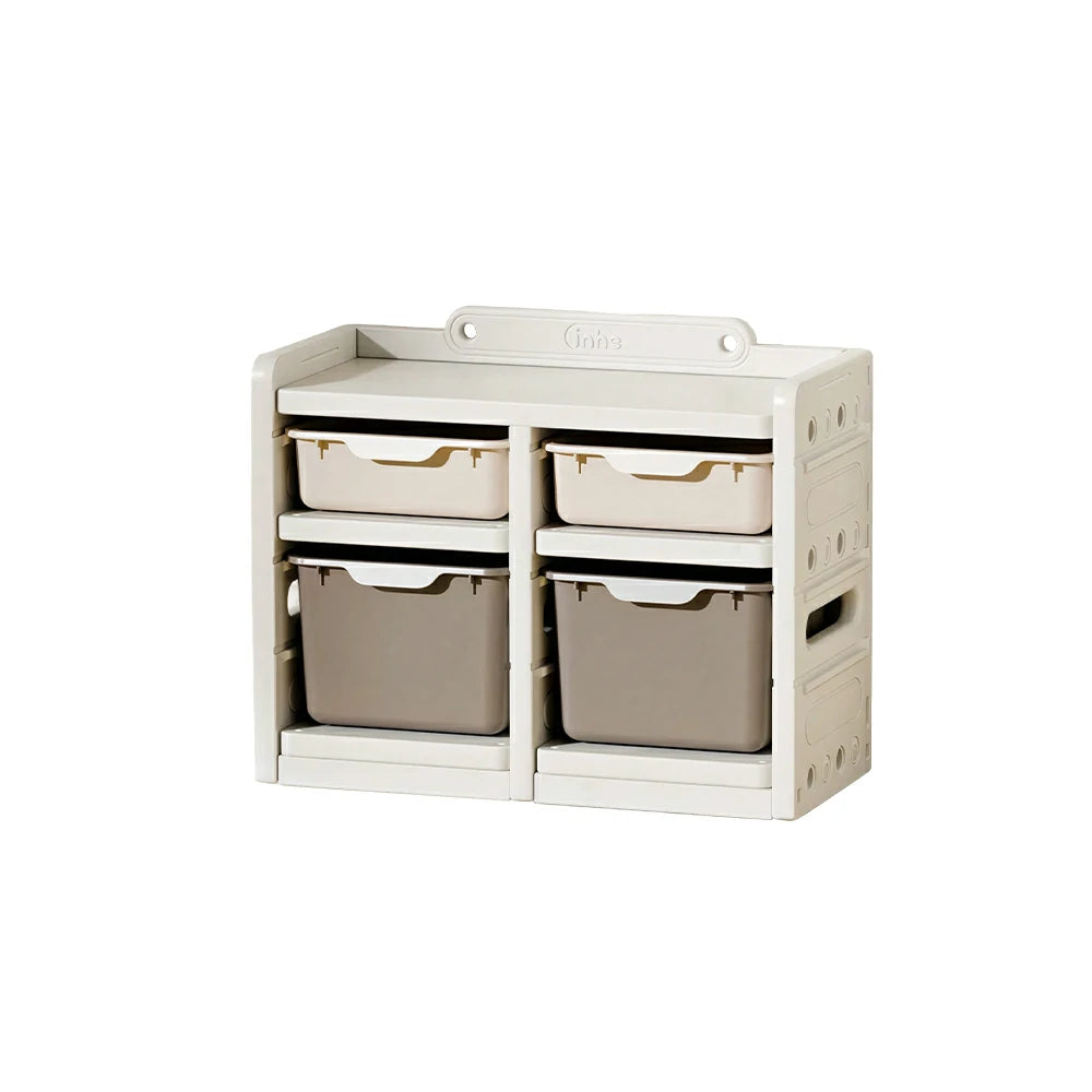 LIVARA Kids Storage Cabinet with Food-Grade PE and Play House Design 74cm for Kids Room and Playroom