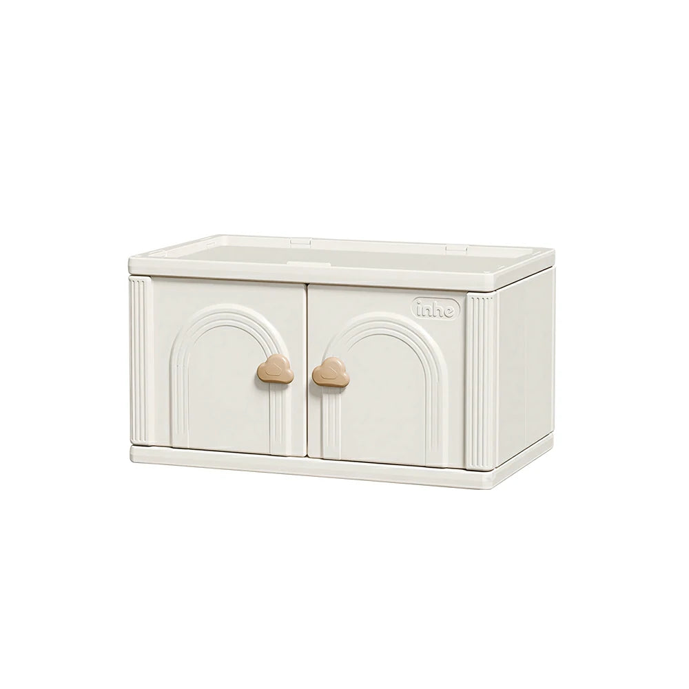 LIVARA Kids Storage Cabinet with Hanging Space and Feeding Platform for Kids Room Living Room and Nursery