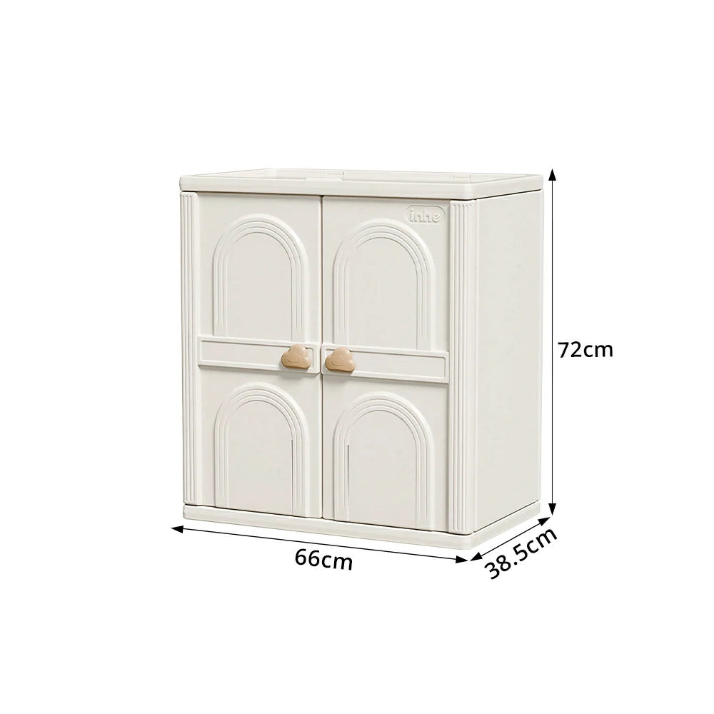 LIVARA Kids Nursery Storage Cabinet with Food-Grade PE and Top Shelf for Kids Room and Home Storage