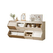 LIVARA Modular Storage Cabinet with DIY Combination and Dust-Proof Doors for Kids Room Bedroom and Living Room - Brown