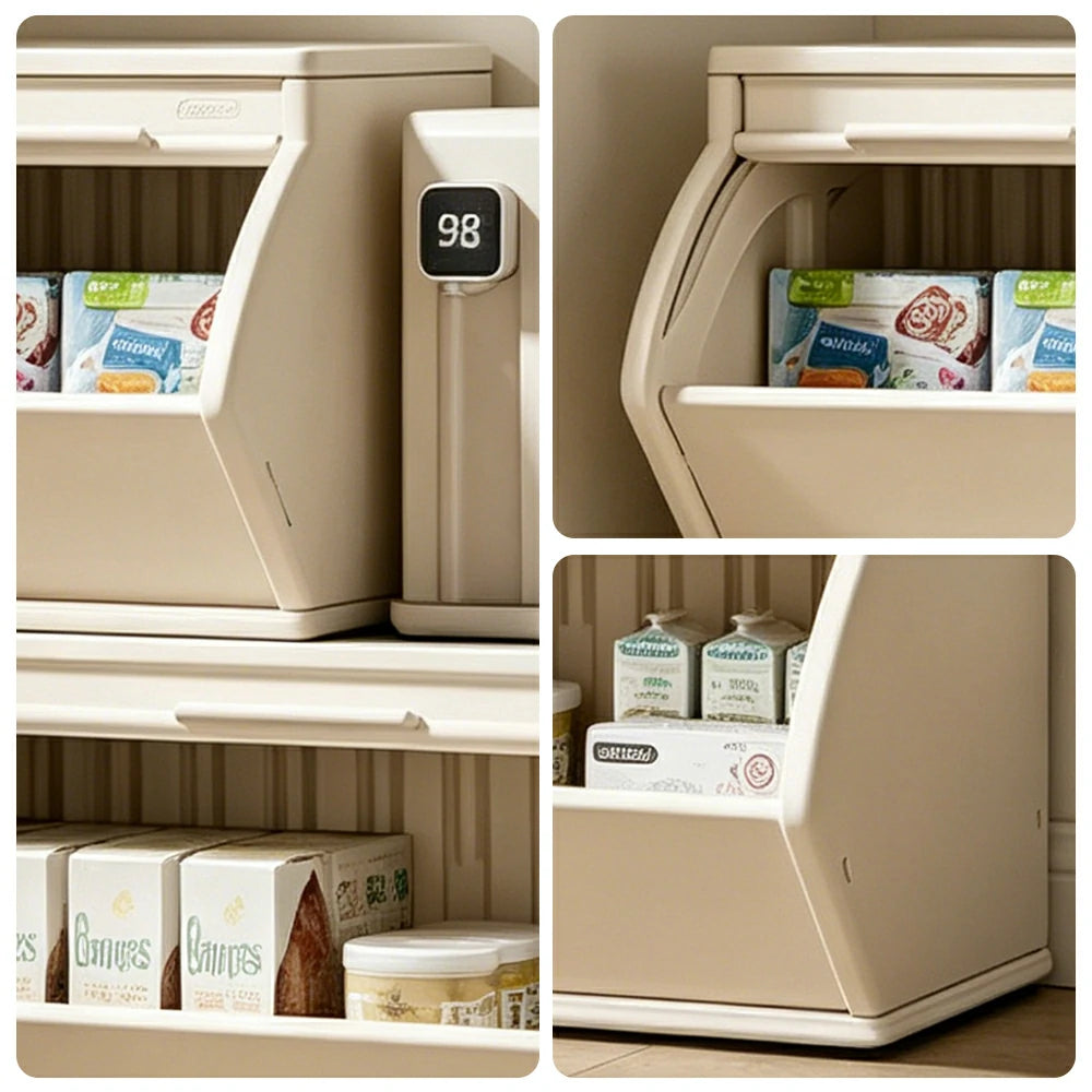 LIVARA Modular Storage Cabinet with DIY Combination and Dust-Proof Doors for Kids Room Bedroom and Living Room - White