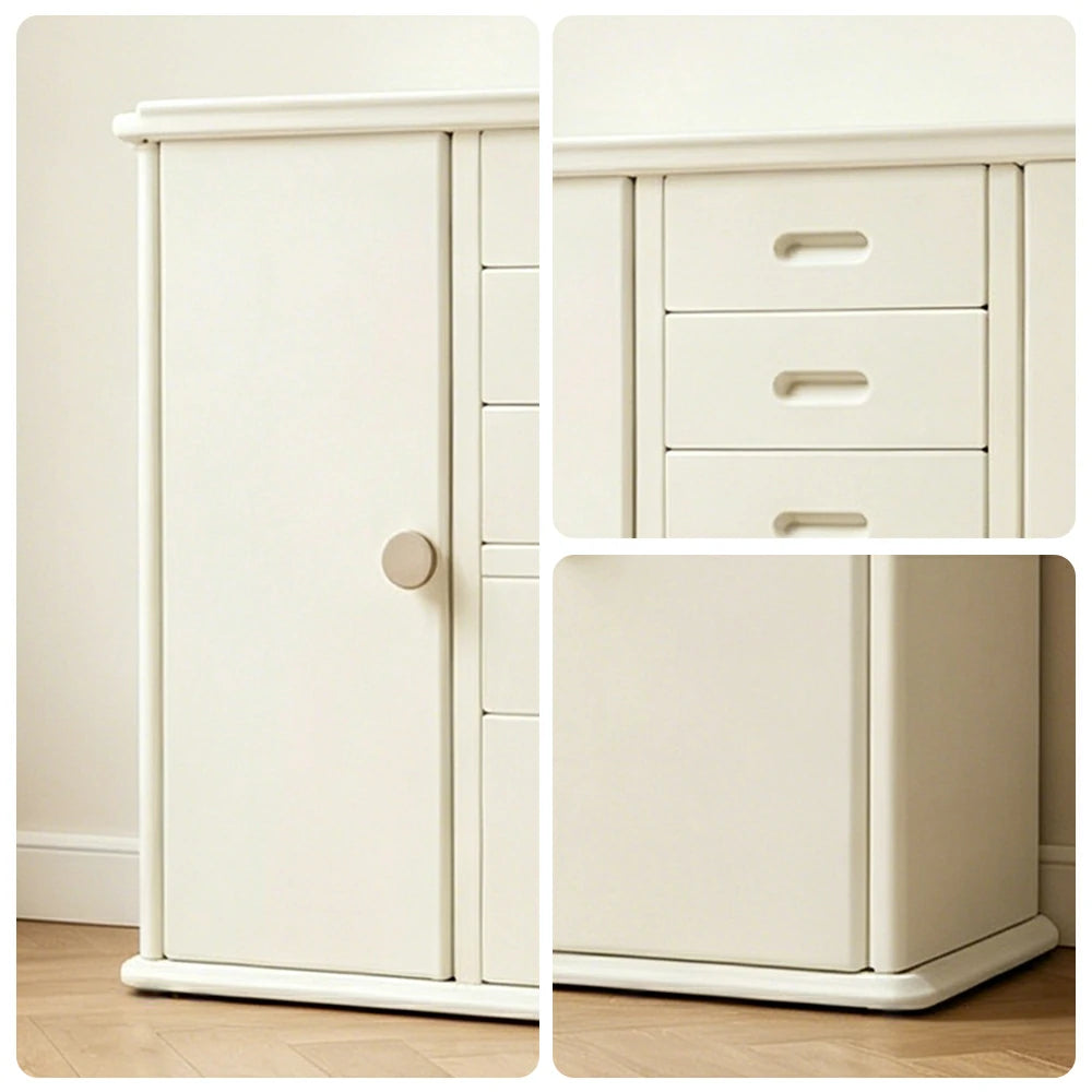 LIVARA Baby Kids Storage Cabinet with Feeding Platform and Hanging Rail for Nursery Bedroom and Childcare Space