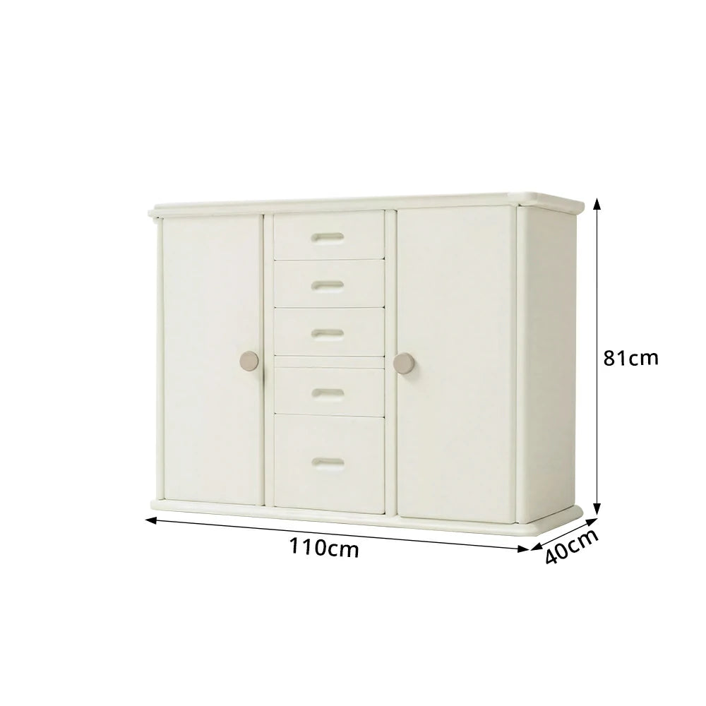 LIVARA Baby Kids Storage Cabinet with Feeding Platform and Hanging Rail for Nursery Bedroom and Childcare Space